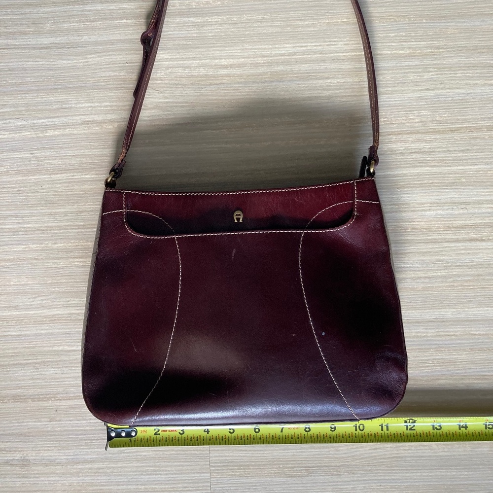 Vintage Etienne Aigner Burgundy Leather Crossbody